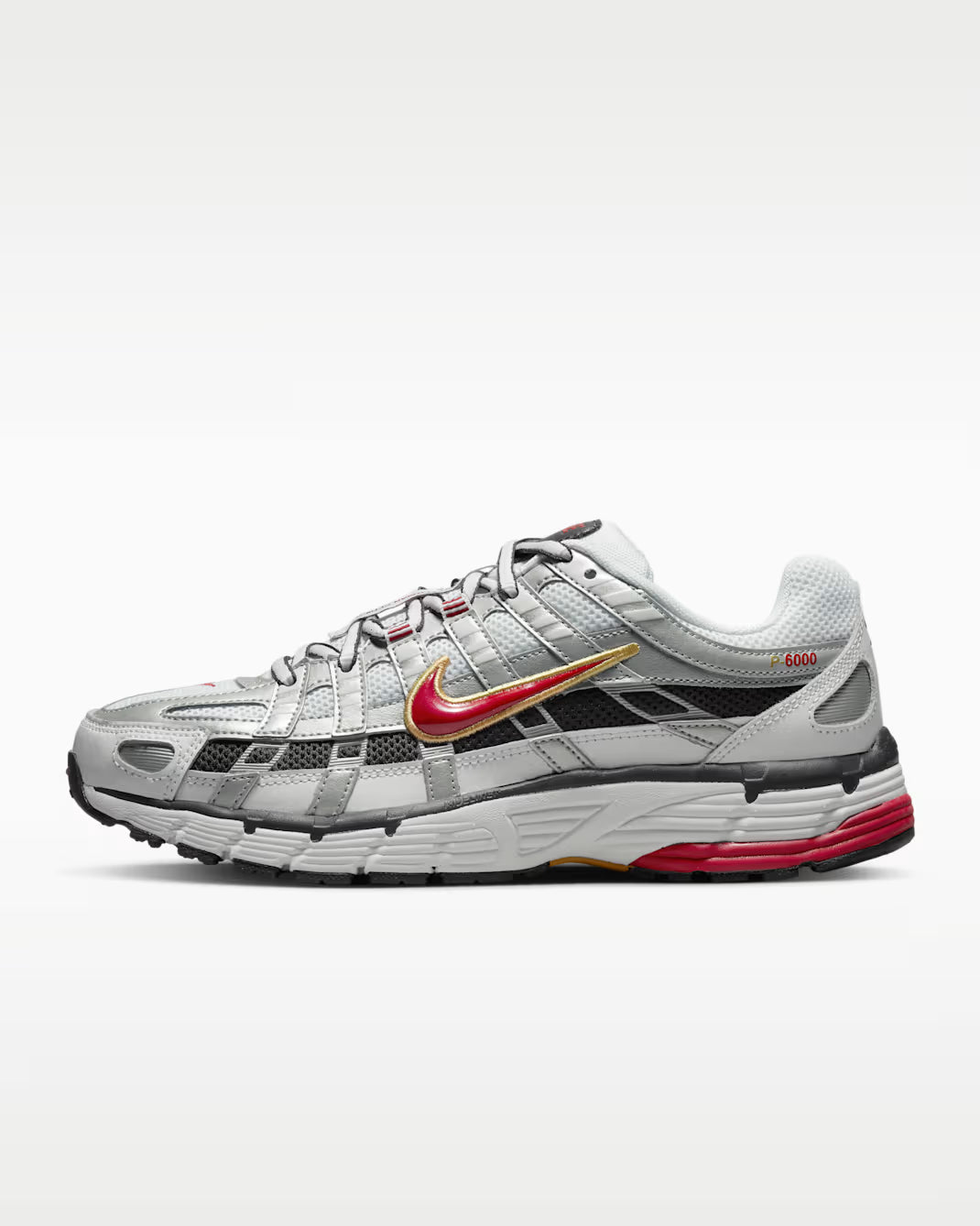 NIKE P-6000 (Metallic Silver/Red)