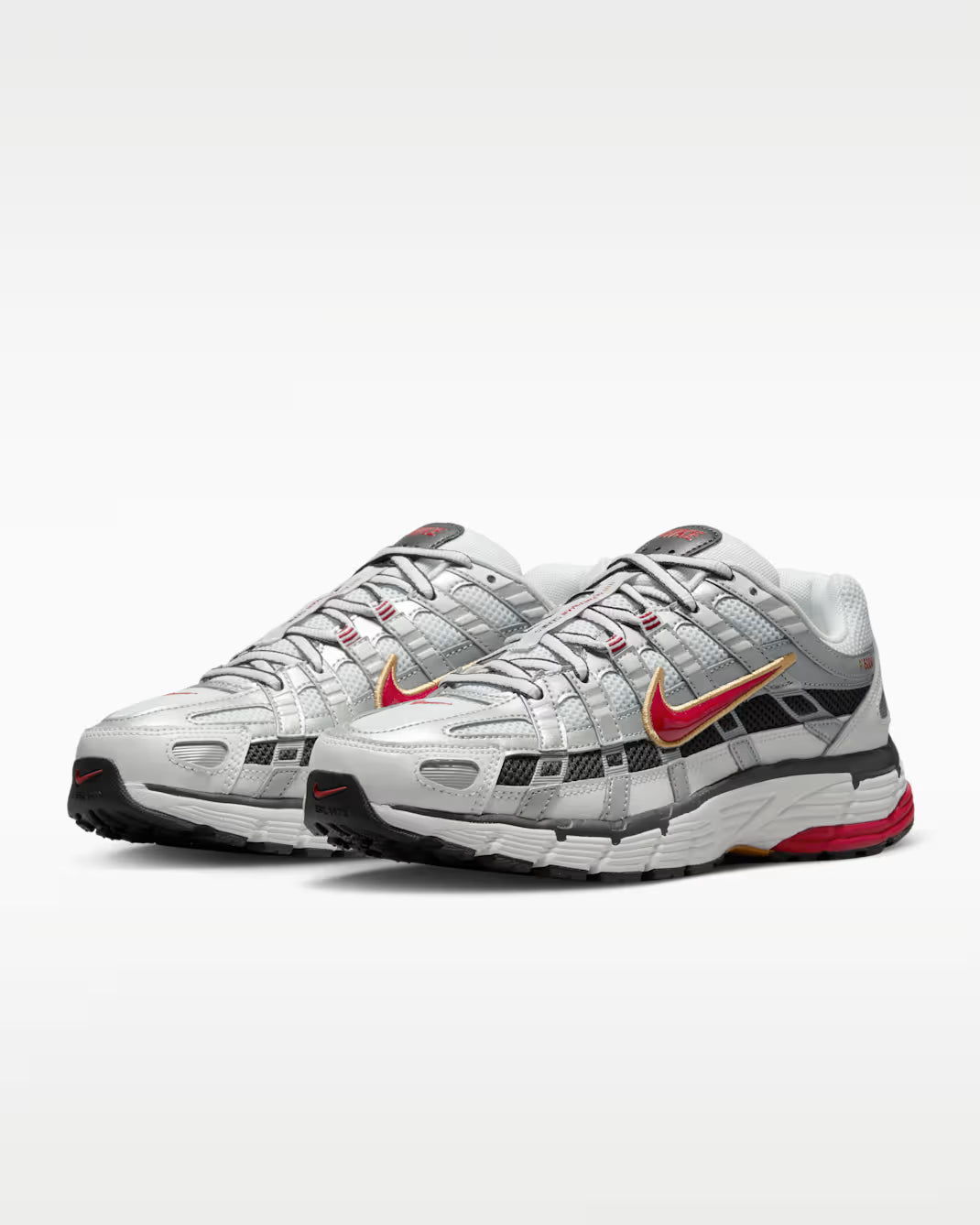 NIKE P-6000 (Metallic Silver/Red)