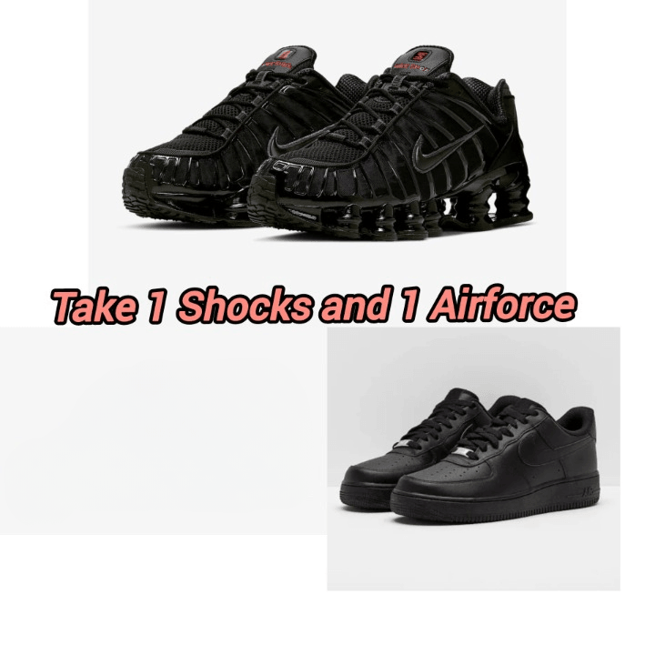 NIKE SHOX TL/ NIKE AIR FORCE 1 COMBO