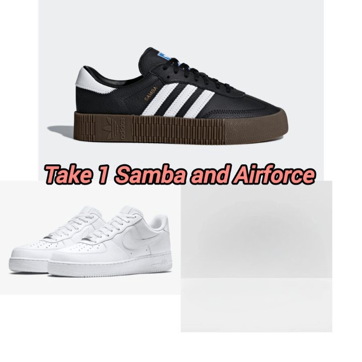 ADIDAS SAMBAROSE/ NIKE AIR FORCE 1 COMBO