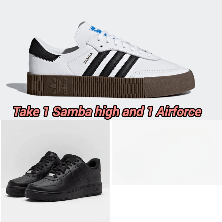 ADIDAS SAMBAROSE/ NIKE AIR FORCE 1 COMBO